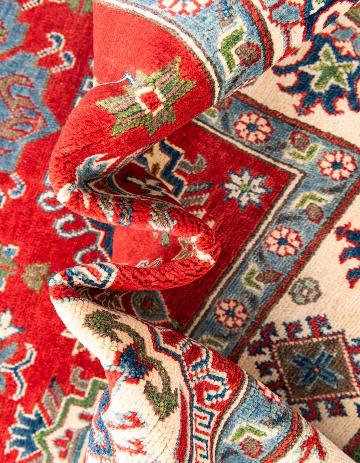 Detail image of  5' 5 x 8'  Hand Knotted Kazak Rug