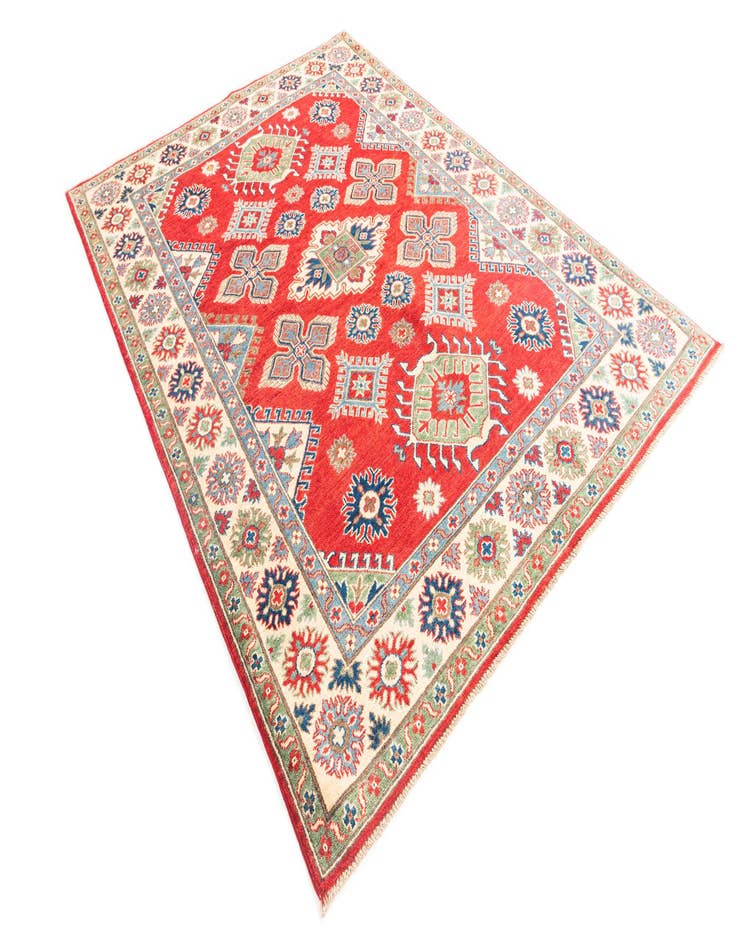 Detail image of  5' 10 x 8'  Hand Knotted Kazak Rug