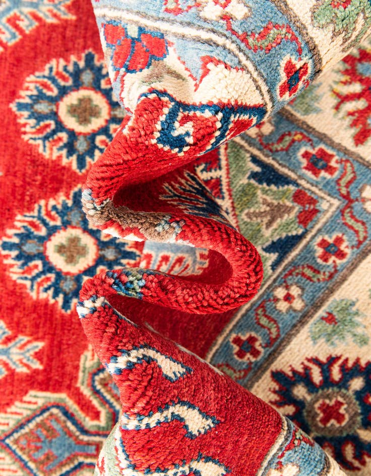 Detail image of  5' 10 x 8'  Hand Knotted Kazak Rug