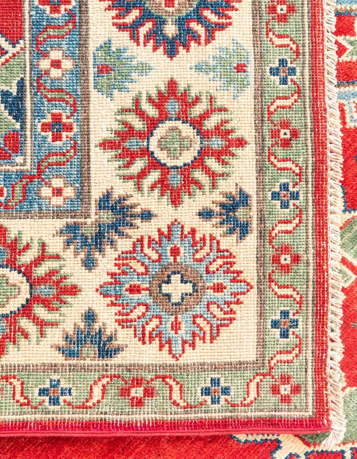 Detail image of  5' 10 x 8'  Hand Knotted Kazak Rug