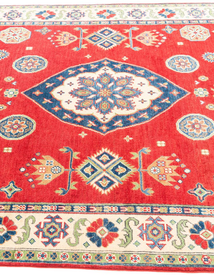 Detail image of  5' 7 x 8'  Hand Knotted Kazak Rug