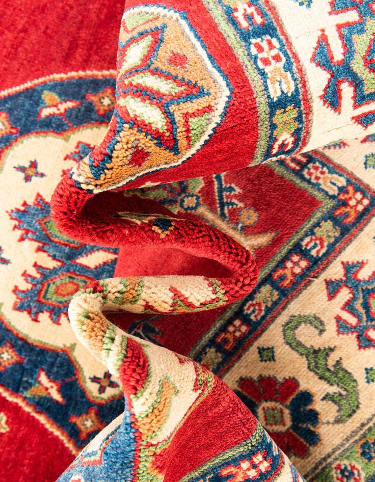 Detail image of  5' 7 x 8'  Hand Knotted Kazak Rug