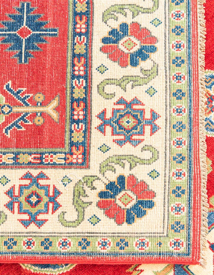 Detail image of  5' 7 x 8'  Hand Knotted Kazak Rug
