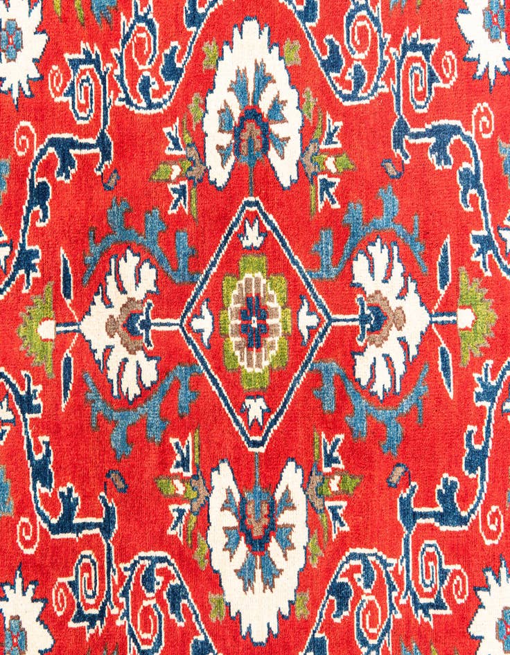 Detail image of  5' 8 x 8'  Hand Knotted Kazak Rug