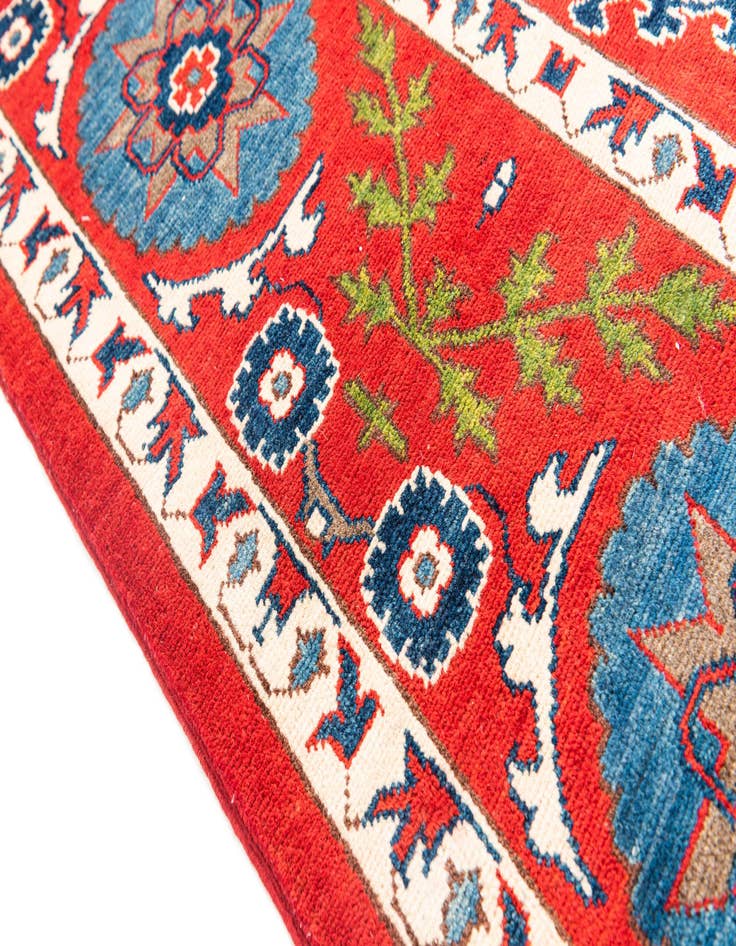 Detail image of  5' 8 x 8'  Hand Knotted Kazak Rug