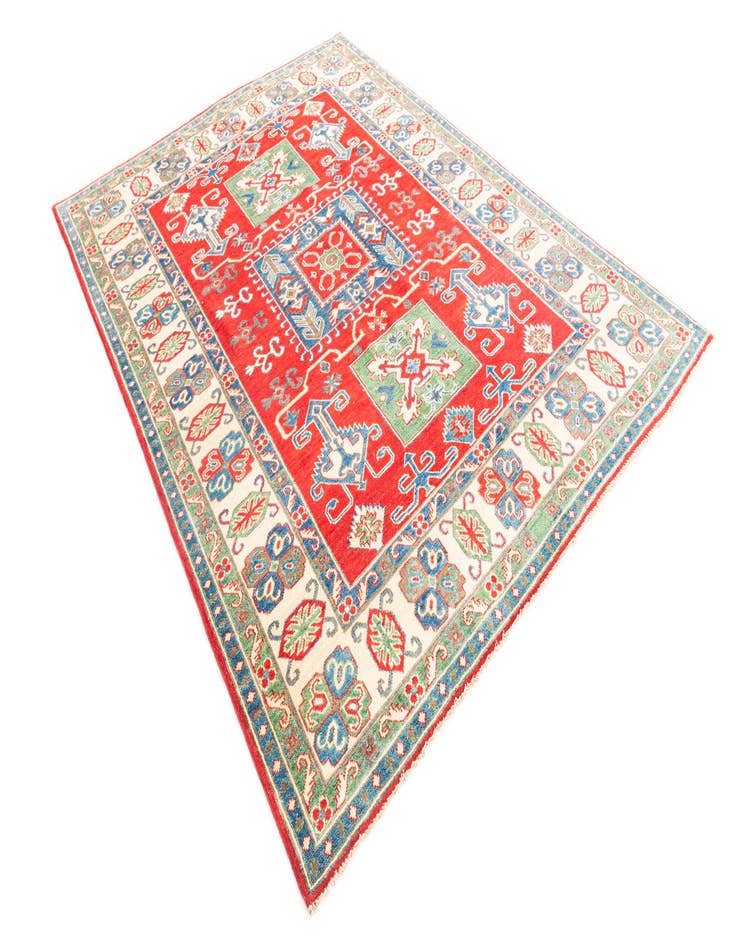 Detail image of  5' 9 x 7' 9  Hand Knotted Kazak Rug