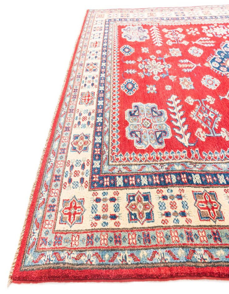 Detail image of  5' 6 x 8'  Hand Knotted Kazak Rug