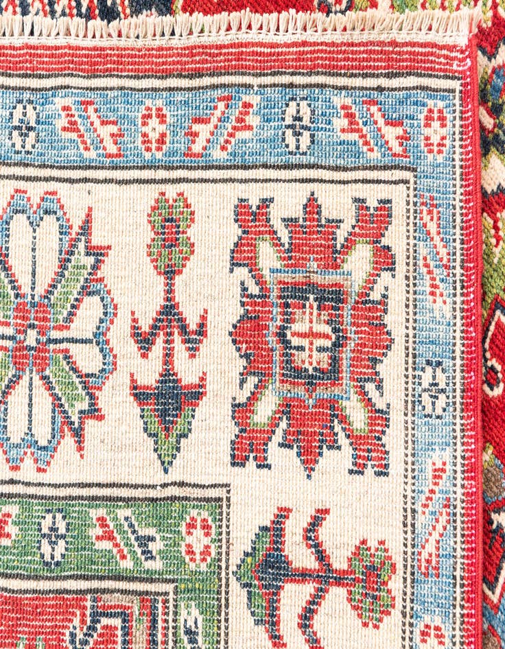 Detail image of  5' 7 x 7' 10  Hand Knotted Kazak Rug