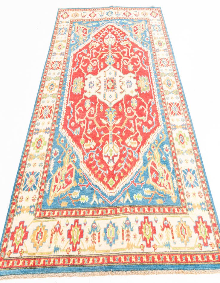 Detail image of  5' 8 x 8'  Hand Knotted Kazak Rug