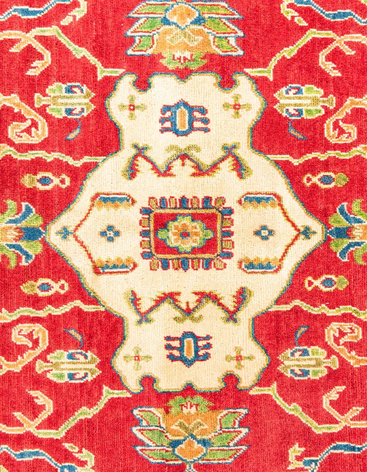 Detail image of  5' 8 x 8'  Hand Knotted Kazak Rug