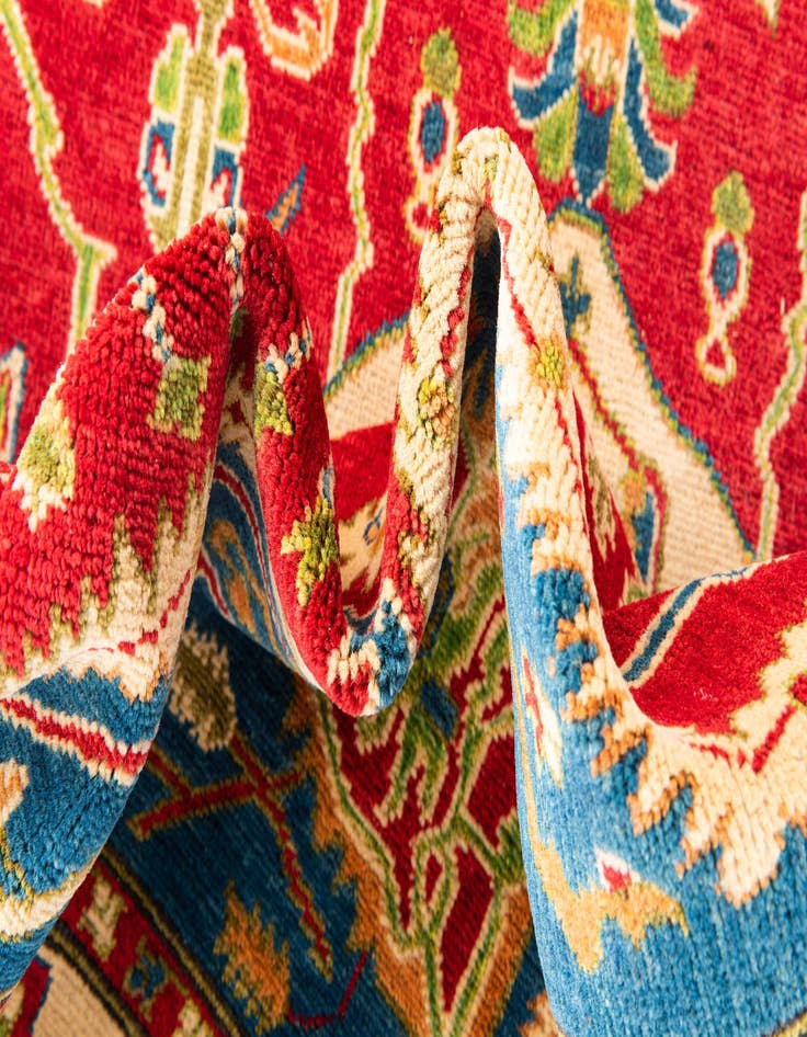 Detail image of  5' 8 x 8'  Hand Knotted Kazak Rug