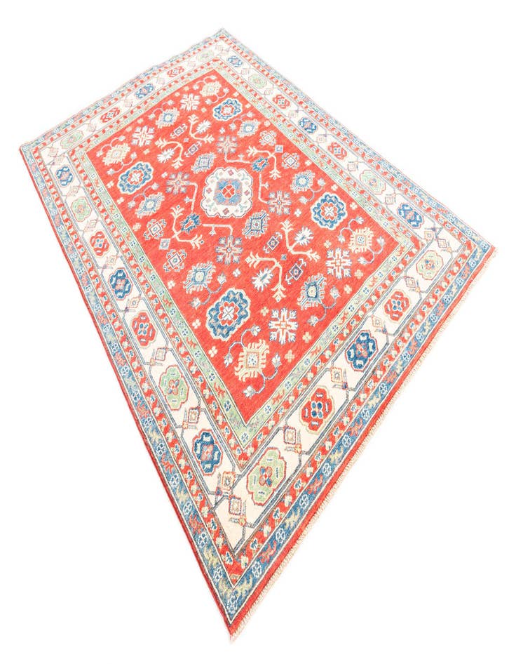 Detail image of  5' 7 x 8'  Hand Knotted Kazak Rug