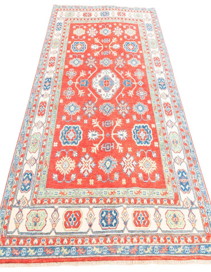 Detail image of  5' 7 x 8'  Hand Knotted Kazak Rug