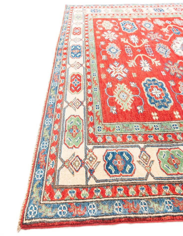 Detail image of  5' 7 x 8'  Hand Knotted Kazak Rug