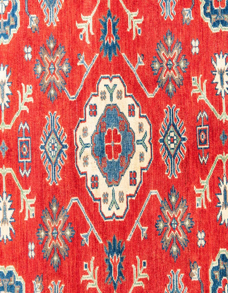 Detail image of  5' 7 x 8'  Hand Knotted Kazak Rug