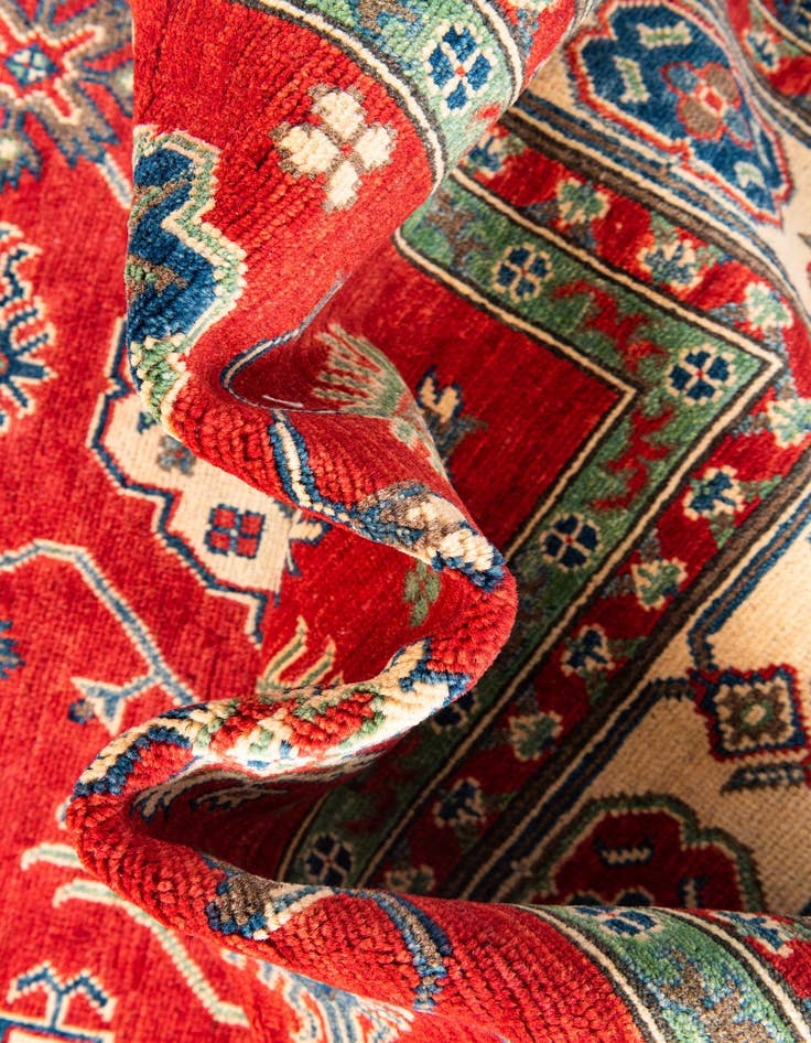 Detail image of  5' 7 x 8'  Hand Knotted Kazak Rug