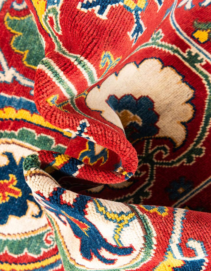 Detail image of  5' x 7'  Hand Knotted Kazak Rug