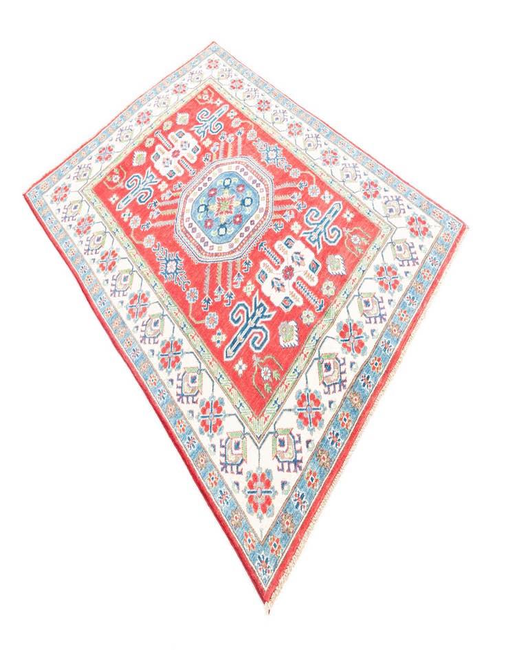 Detail image of  5' x 6' 8  Hand Knotted Kazak Rug