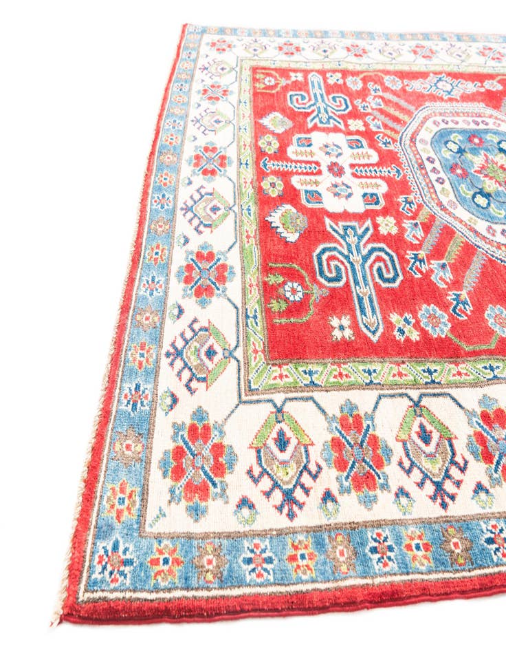 Detail image of  5' x 6' 8  Hand Knotted Kazak Rug
