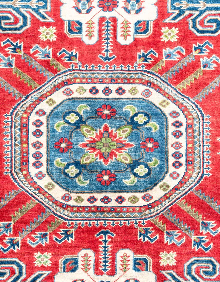 Detail image of  5' x 6' 8  Hand Knotted Kazak Rug