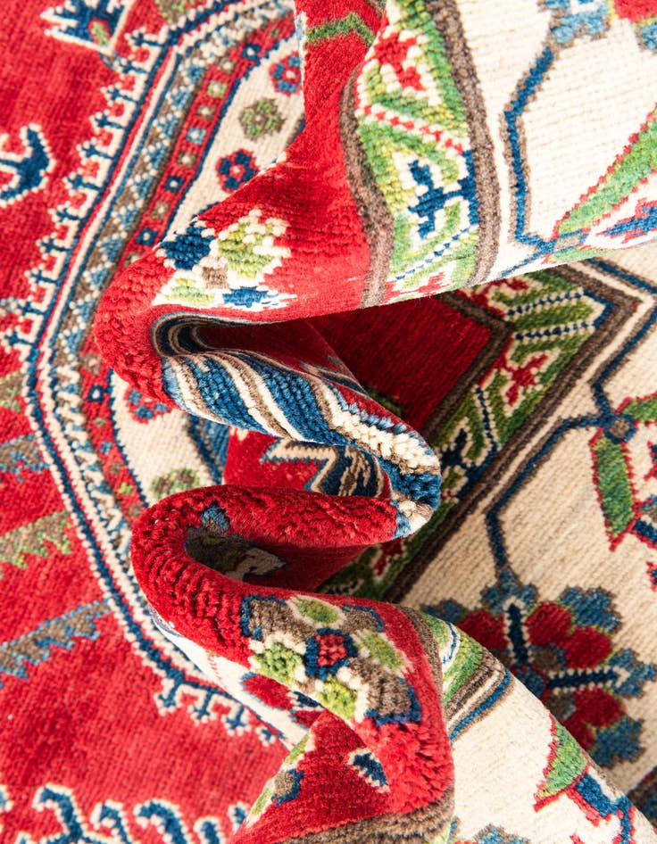 Detail image of  5' x 6' 8  Hand Knotted Kazak Rug