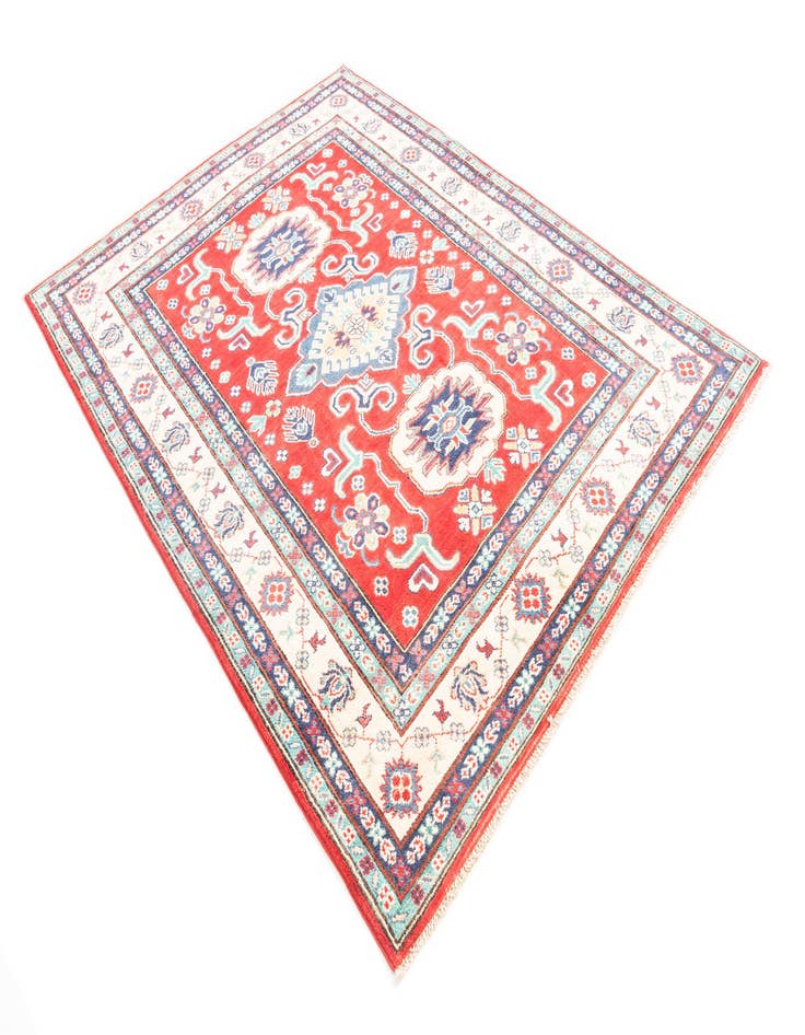 Detail image of  5' 2 x 6' 9  Hand Knotted Kazak Rug