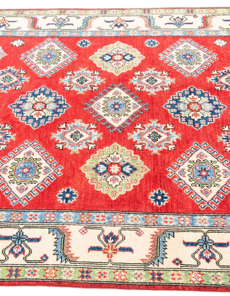 Detail image of  5' x 6' 6  Hand Knotted Kazak Rug
