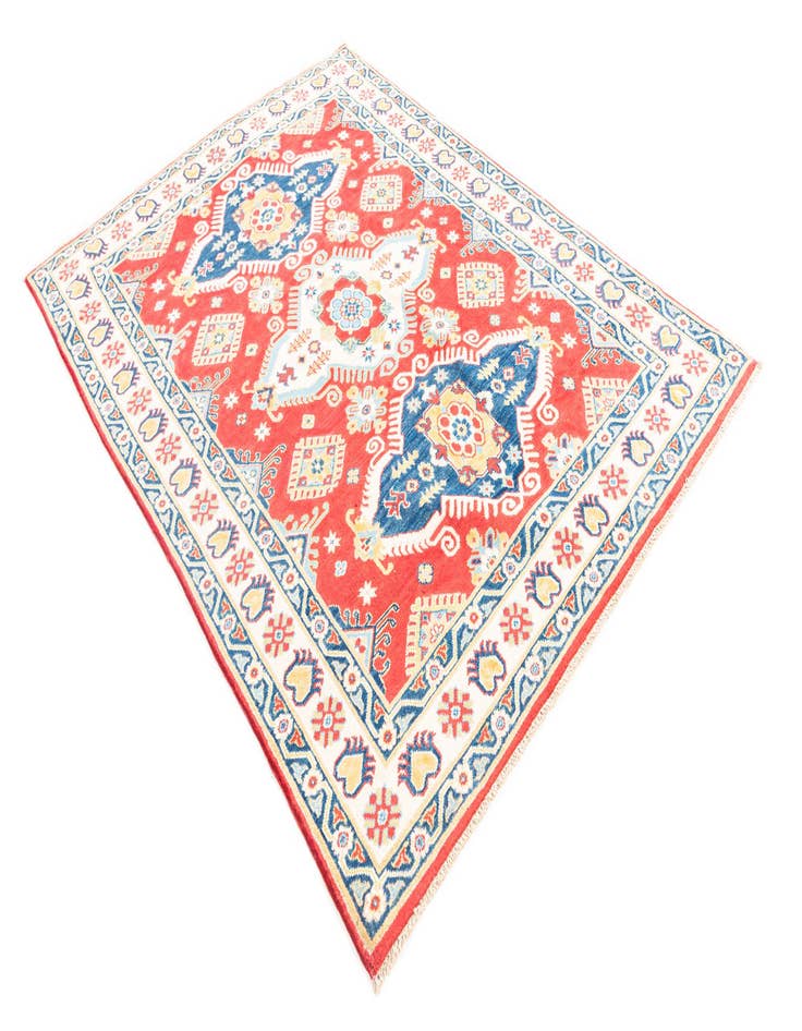 Detail image of  5' x 7'  Hand Knotted Kazak Rug