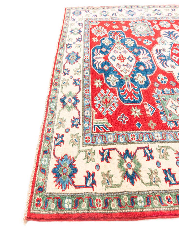 Detail image of  5' x 6' 8  Hand Knotted Kazak Rug