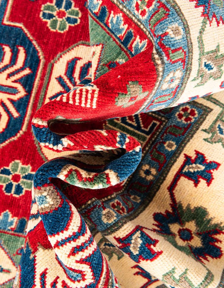 Detail image of  5' x 6' 8  Hand Knotted Kazak Rug
