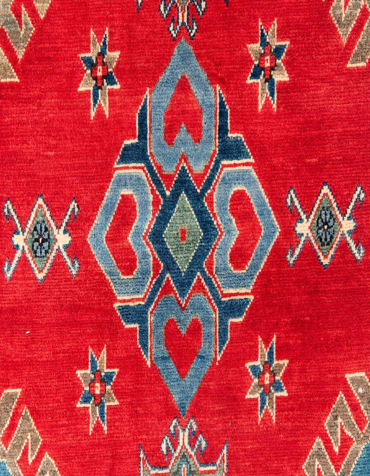 Detail image of  4' 9 x 6' 7  Hand Knotted Kazak Rug