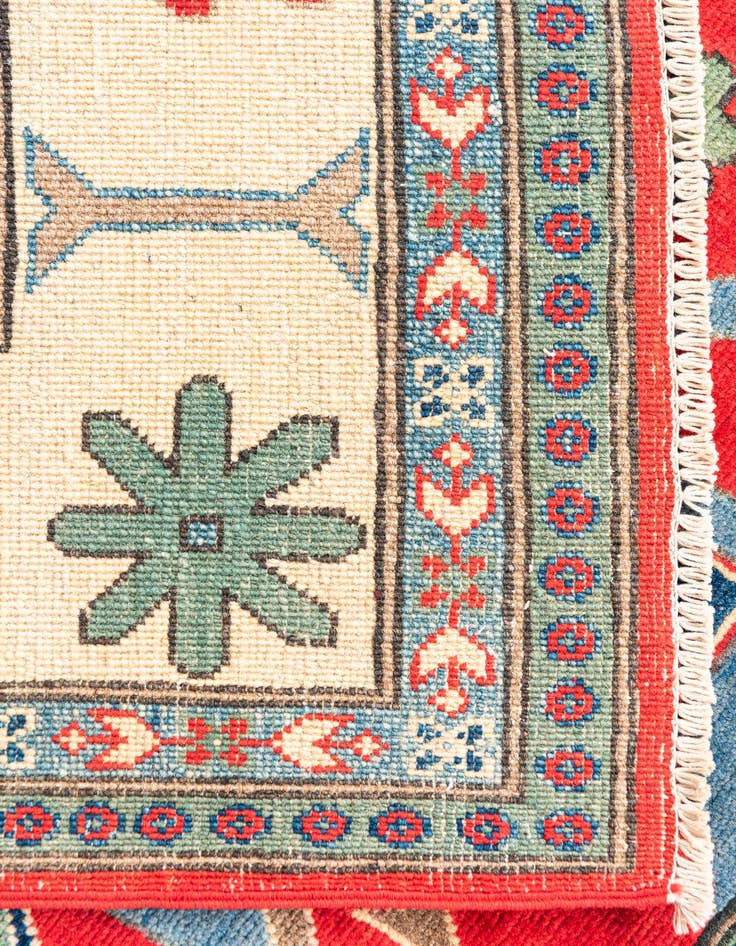 Detail image of  4' 9 x 6' 7  Hand Knotted Kazak Rug