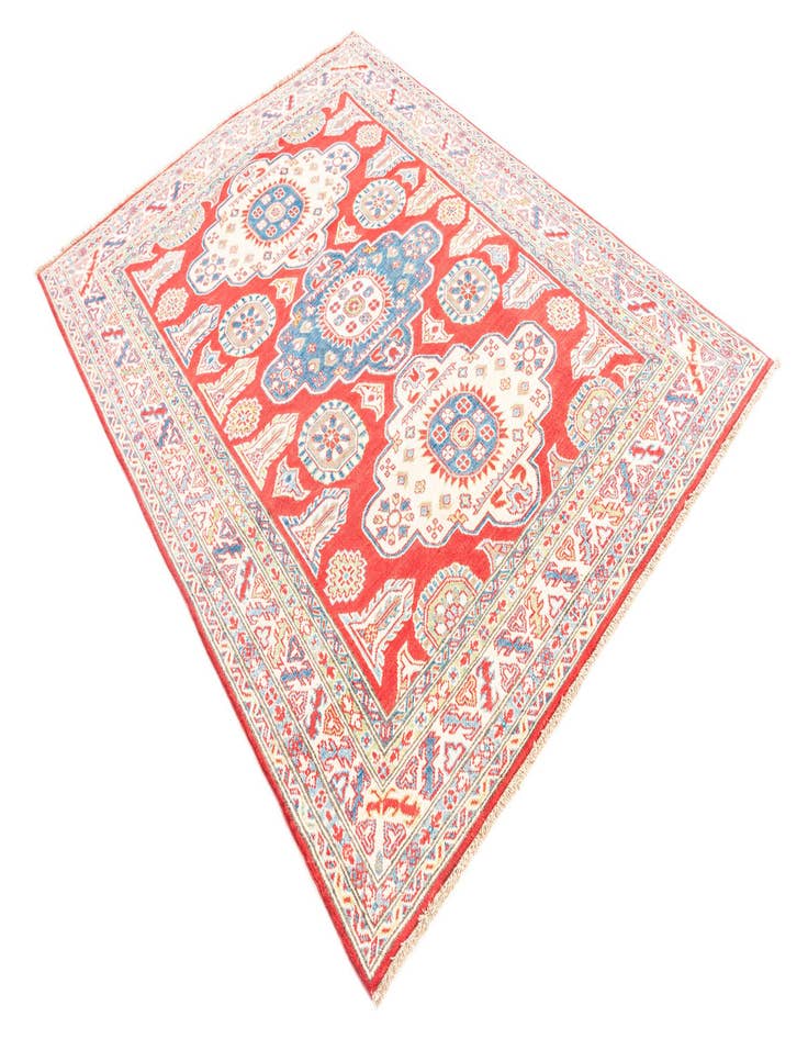 Detail image of  5' 2 x 6' 10  Hand Knotted Kazak Rug