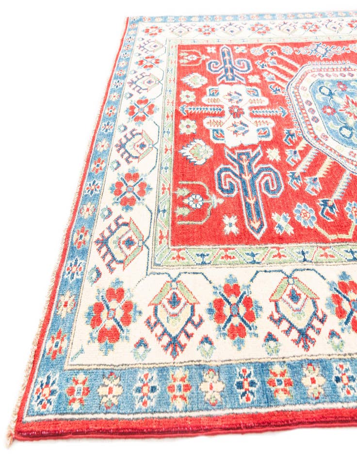 Detail image of  5' x 6' 9  Hand Knotted Kazak Rug