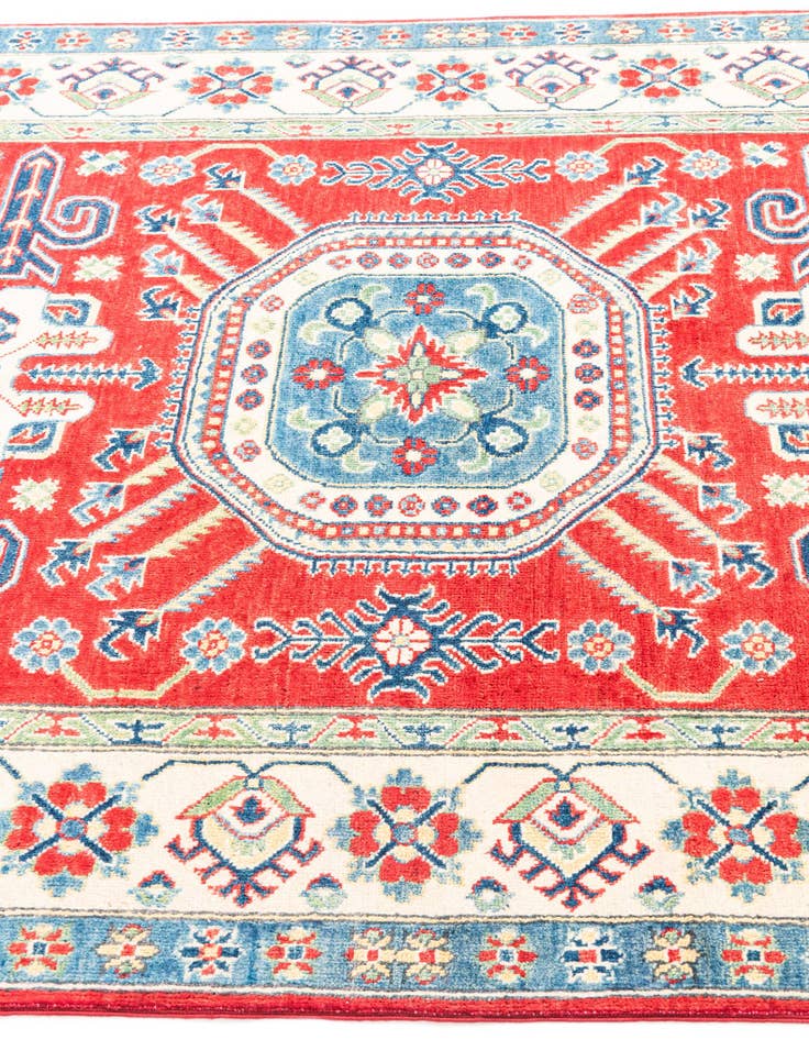 Detail image of  5' x 6' 9  Hand Knotted Kazak Rug