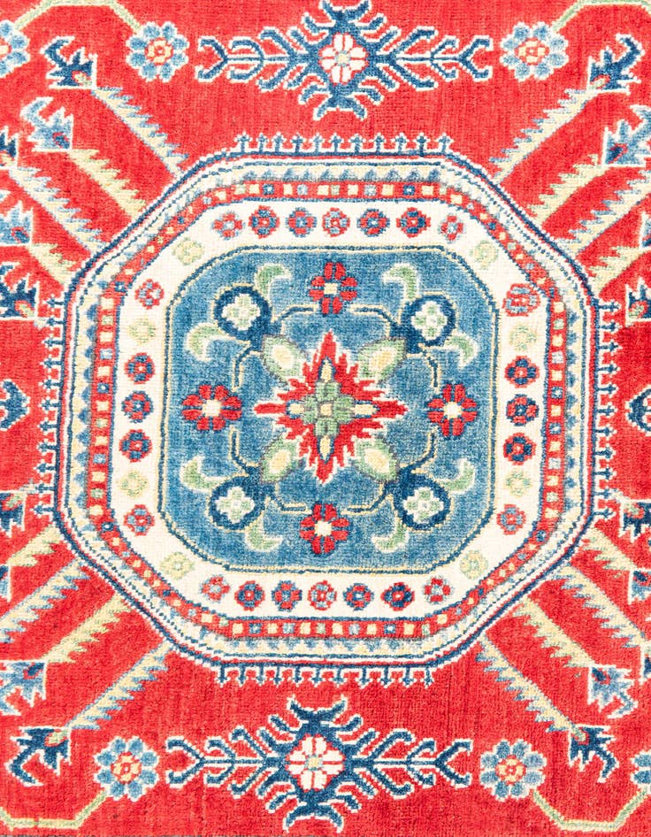 Detail image of  5' x 6' 9  Hand Knotted Kazak Rug