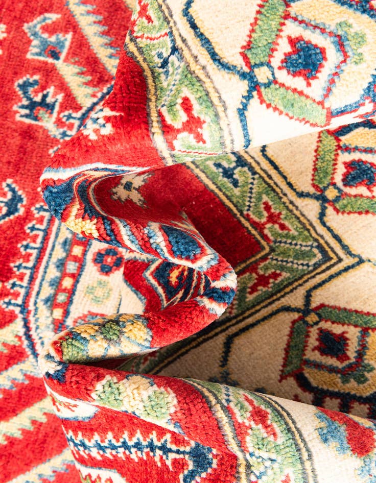 Detail image of  5' x 6' 9  Hand Knotted Kazak Rug