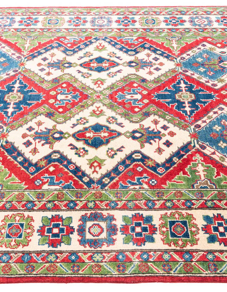 Detail image of  6' 1 x 9'  Hand Knotted Kazak Rug
