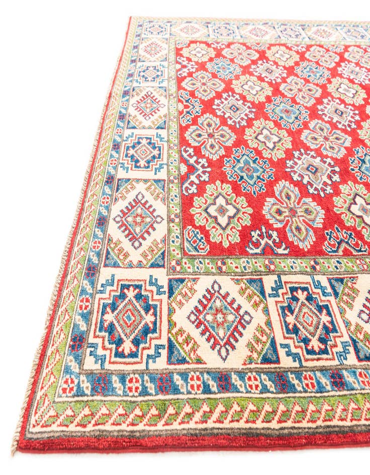 Detail image of  6' x 8' 7  Hand Knotted Kazak Rug