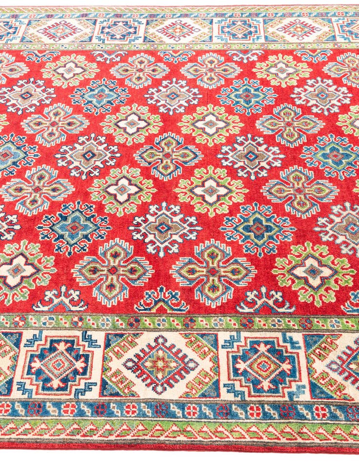 Detail image of  6' x 8' 7  Hand Knotted Kazak Rug