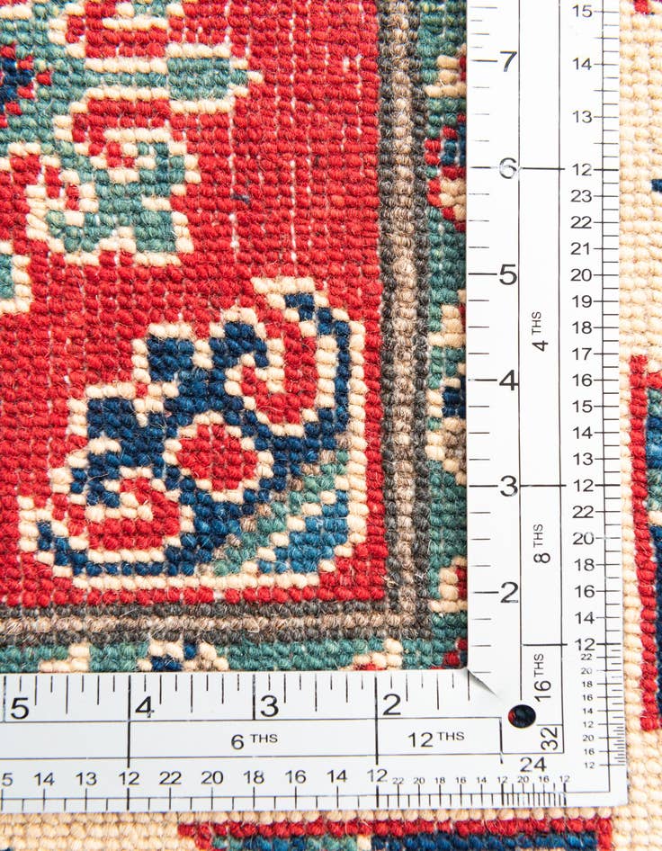 Detail image of  6' x 8' 7  Hand Knotted Kazak Rug