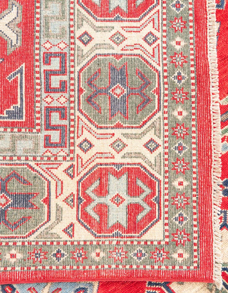 Detail image of  6' 6 x 9' 8  Hand Knotted Kazak Rug