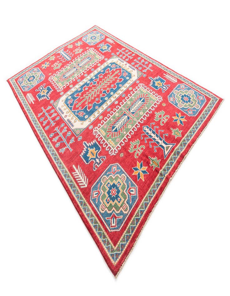 Detail image of  6' 7 x 9' 6  Hand Knotted Kazak Rug