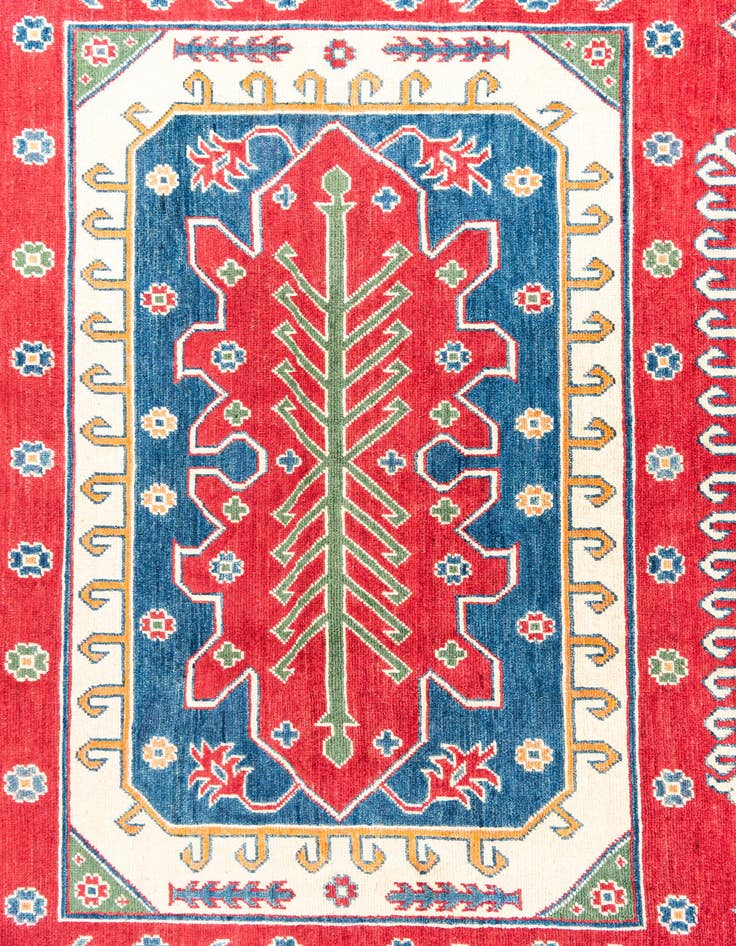 Detail image of  6' 7 x 9' 6  Hand Knotted Kazak Rug