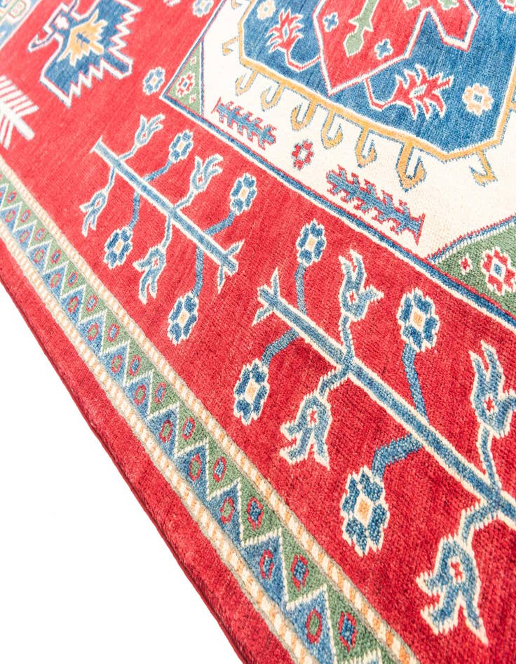 Detail image of  6' 7 x 9' 6  Hand Knotted Kazak Rug