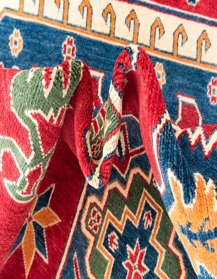 Detail image of  6' 7 x 9' 6  Hand Knotted Kazak Rug