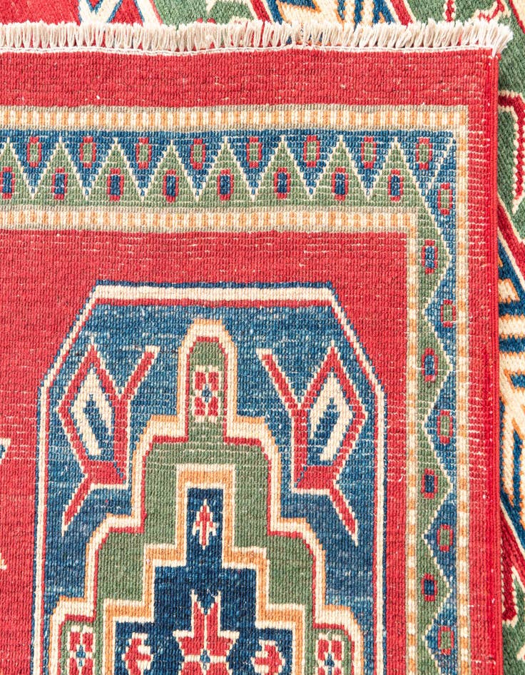 Detail image of  6' 7 x 9' 6  Hand Knotted Kazak Rug