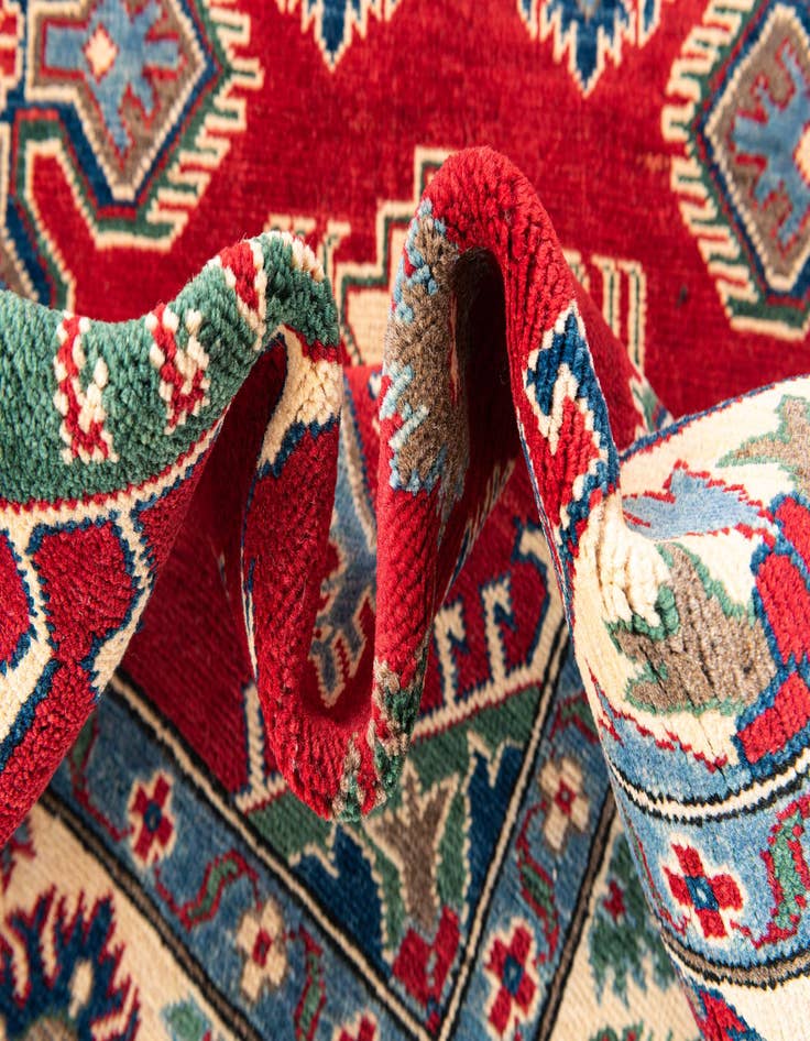 Detail image of  6' x 9' 2  Hand Knotted Kazak Rug