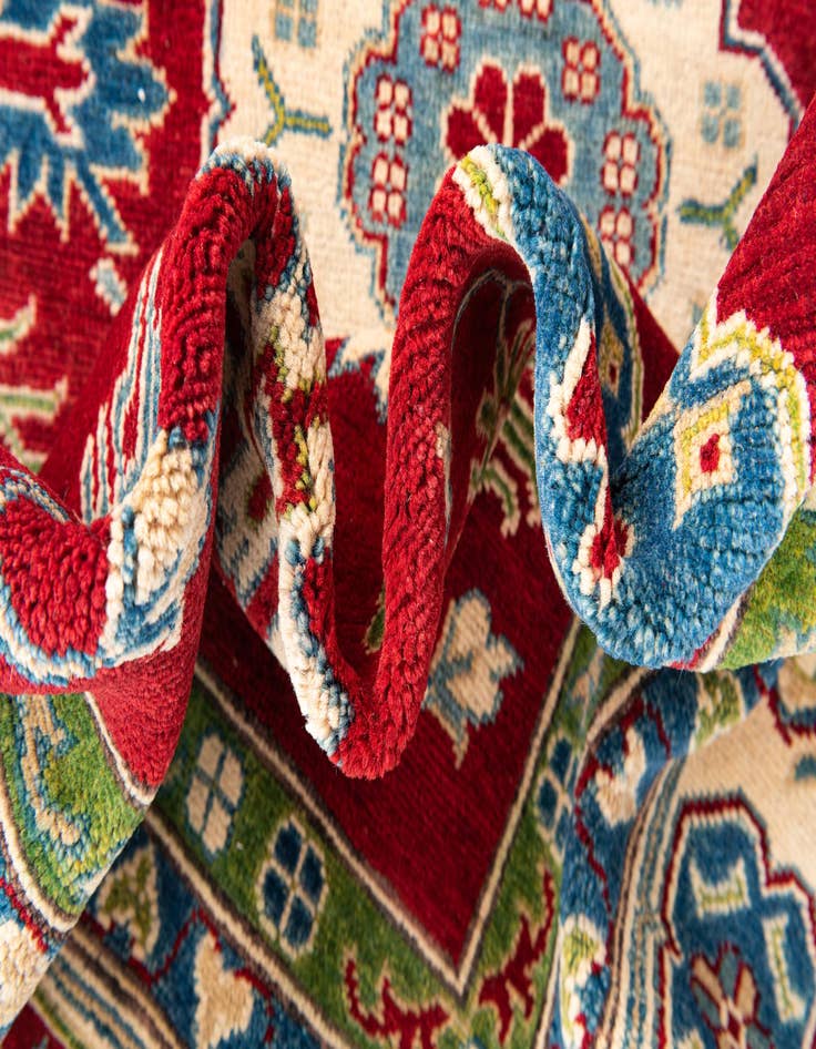 Detail image of  6' 3 x 10'  Hand Knotted Kazak Rug