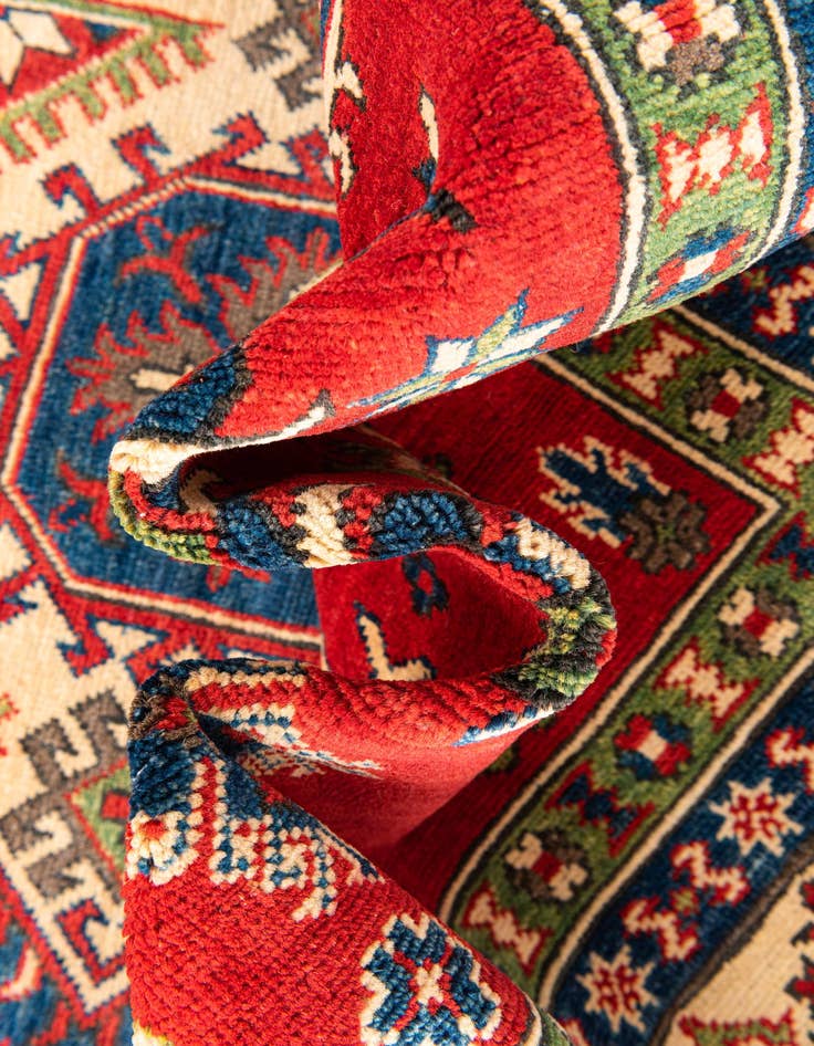 Detail image of  6' 7 x 9' 9  Hand Knotted Kazak Rug
